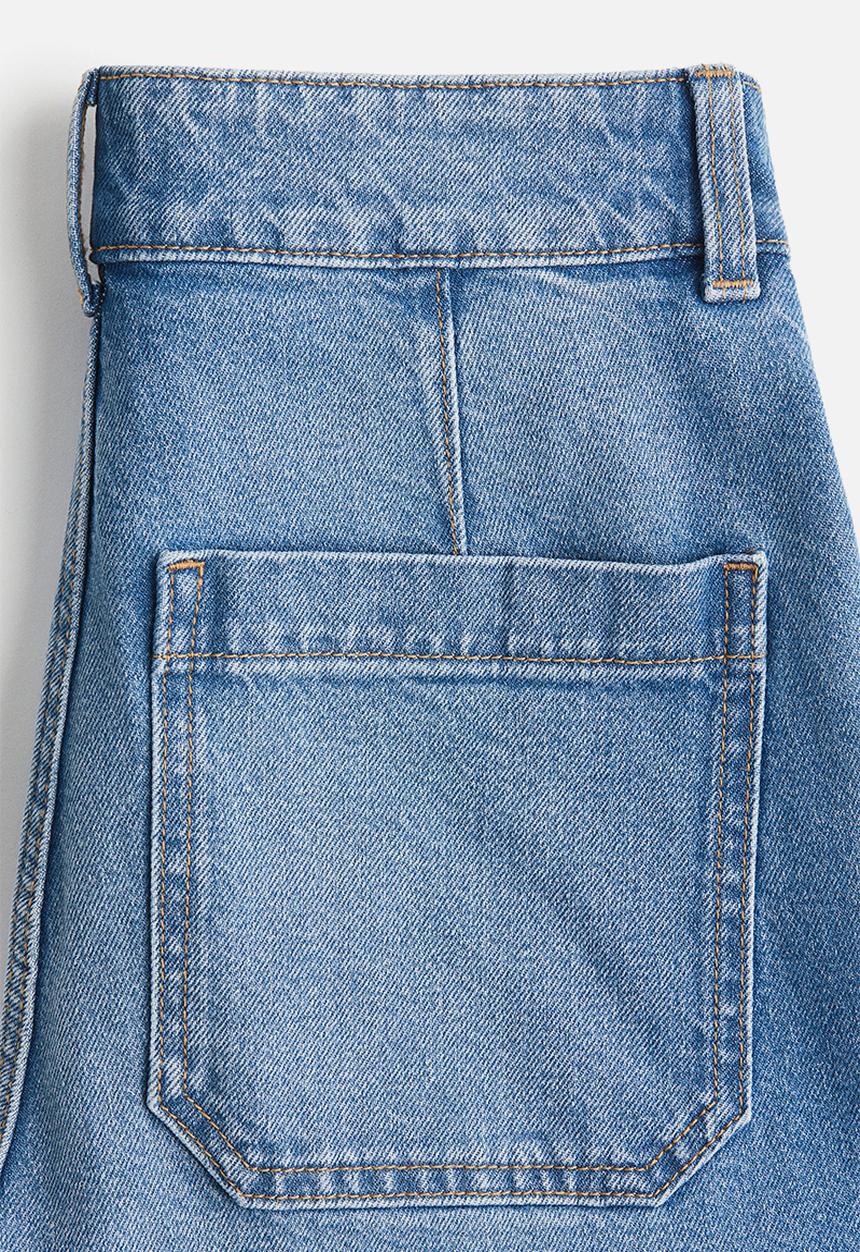 H&M - Wide high ankle jeans - denim blue