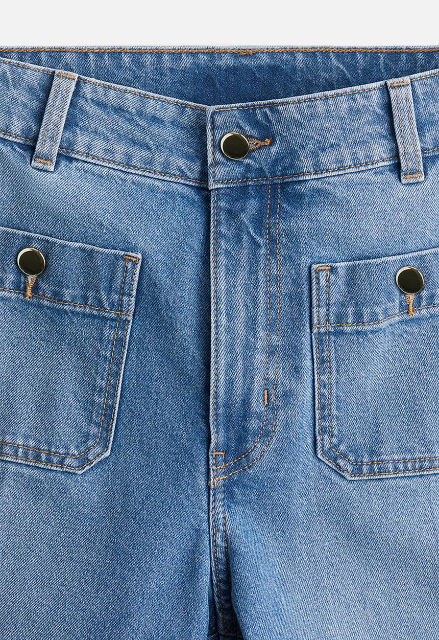 H&M - Wide high ankle jeans - denim blue