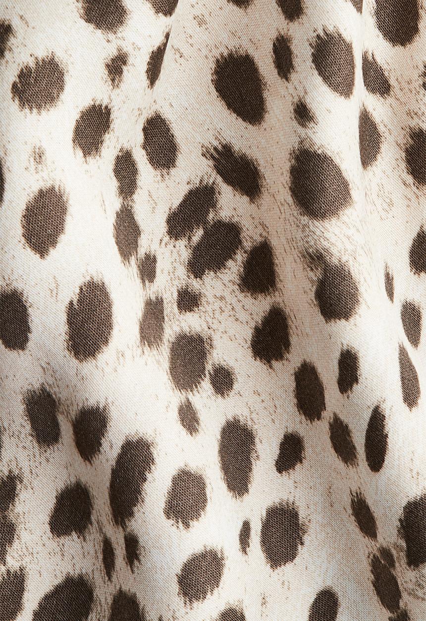 H&M - Midi skirt - light beige/leopard print 