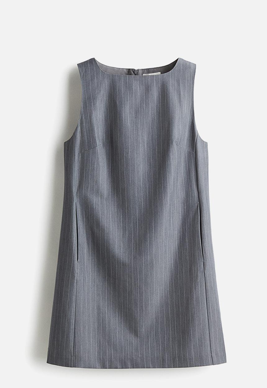 H&M - Shift dress - grey pinstriped