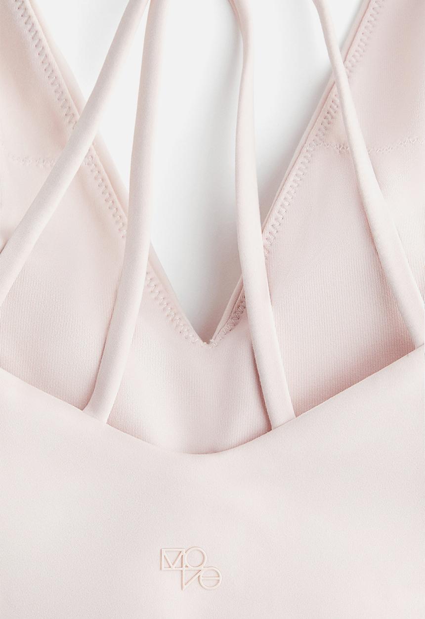 H&M - Light support sports bra with softmove™ - pink