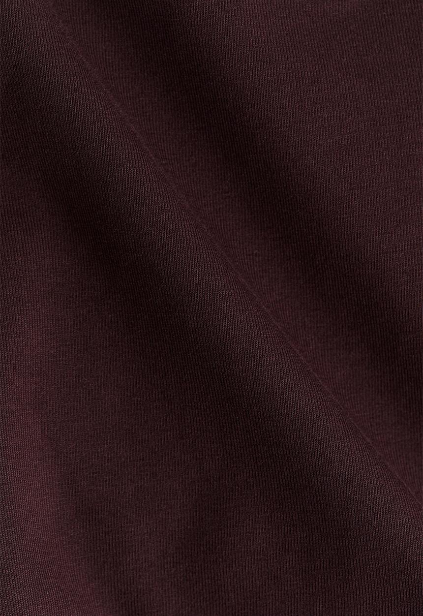 H&M - Foldover-waist cotton trousers - burgundy