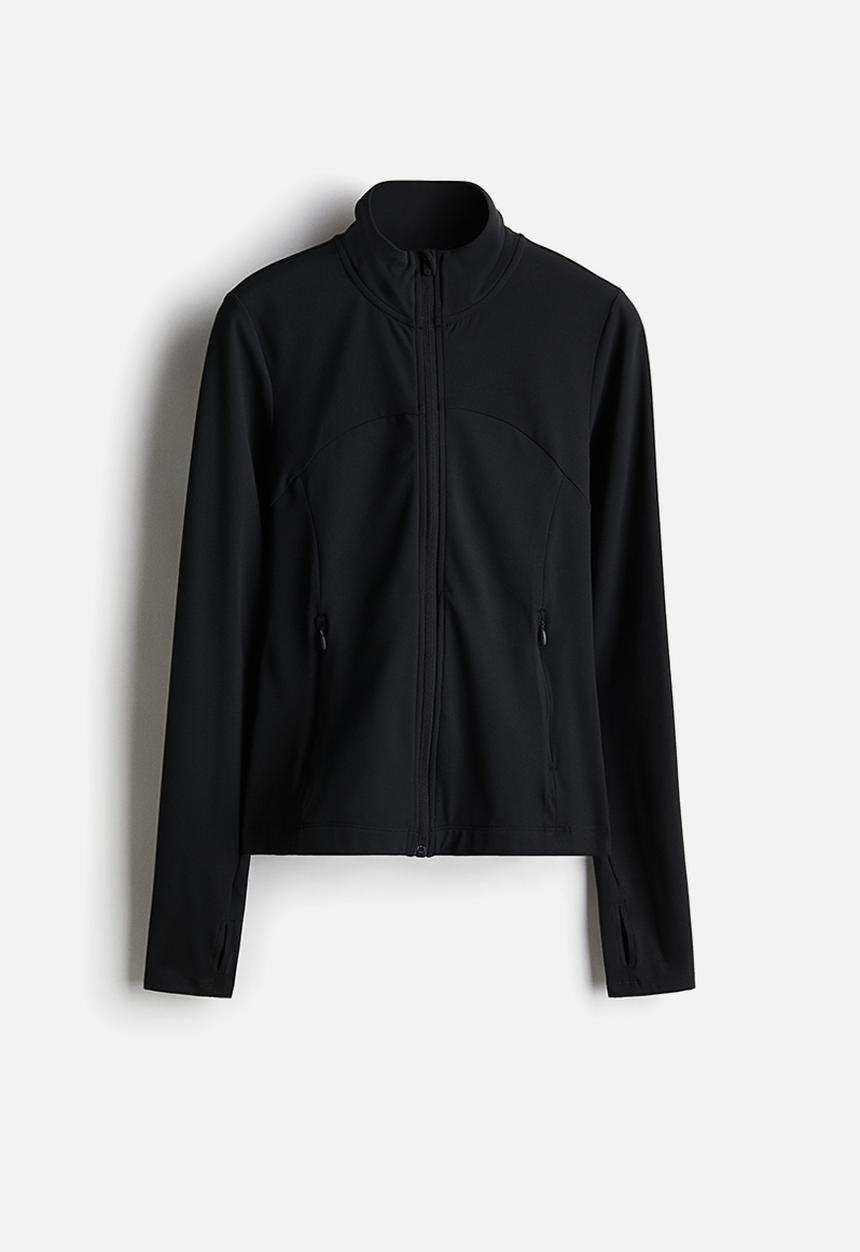 H&M - Zip-through sports jacket with softmove™ - black