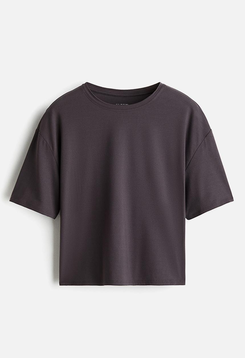H&M - Boxy-style sports top with drymove™ - grey
