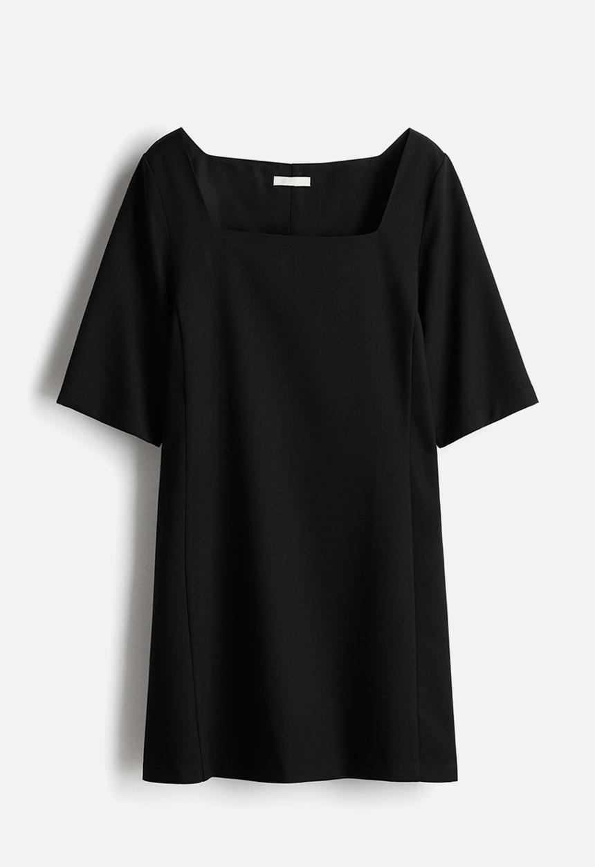 H&M - Twill shift dress - black
