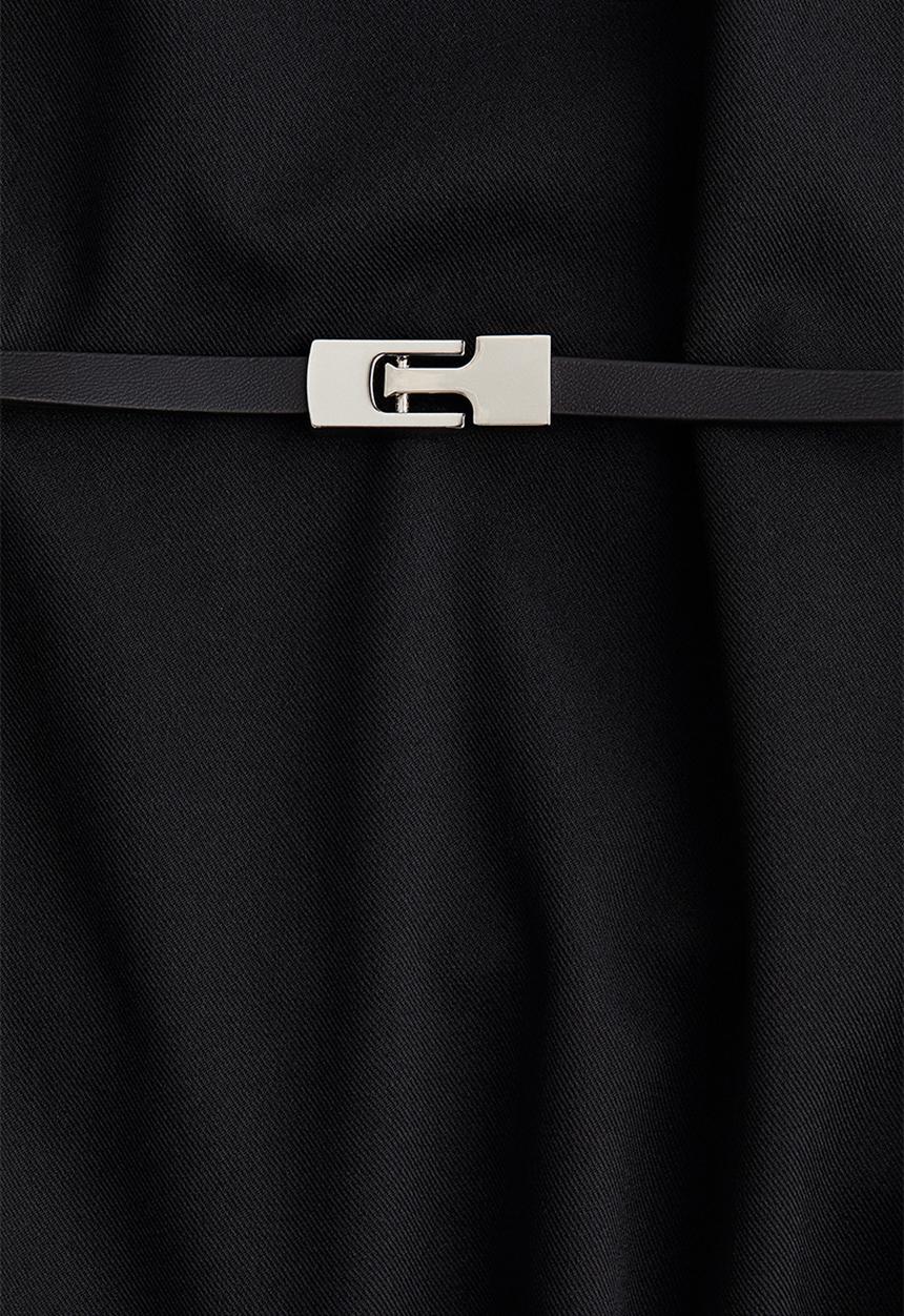 H&M - Belted dress - black