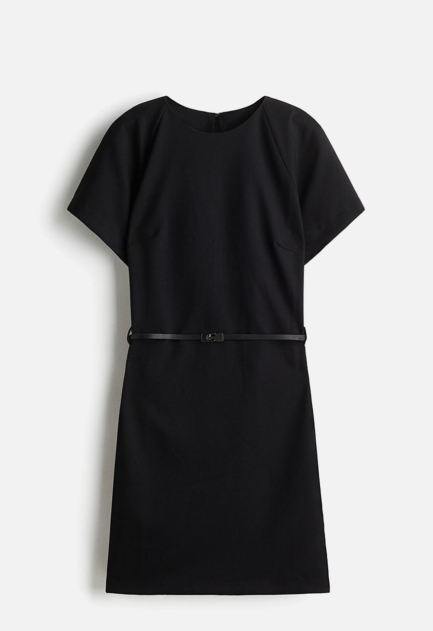 H&M - Belted dress - black