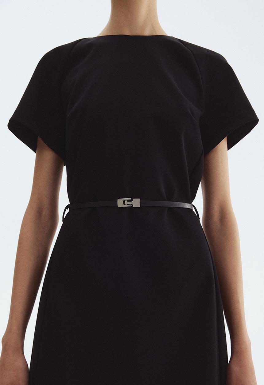 H&M - Belted dress - black