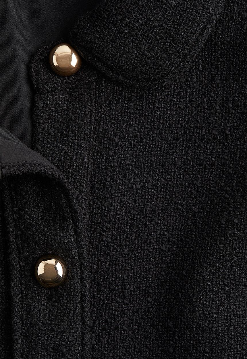 H&M - Collared bouclé dress - black