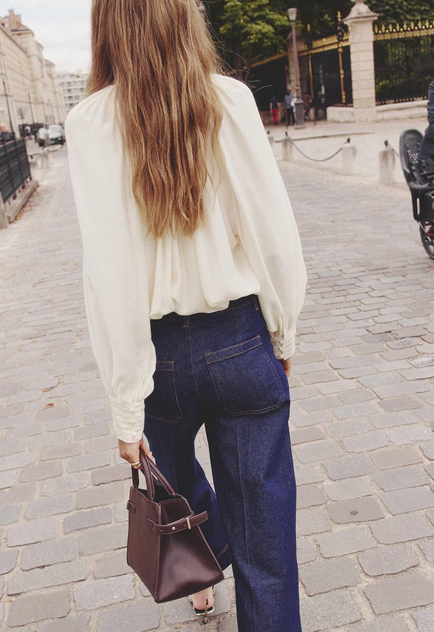 H&M - Draped blouse - white