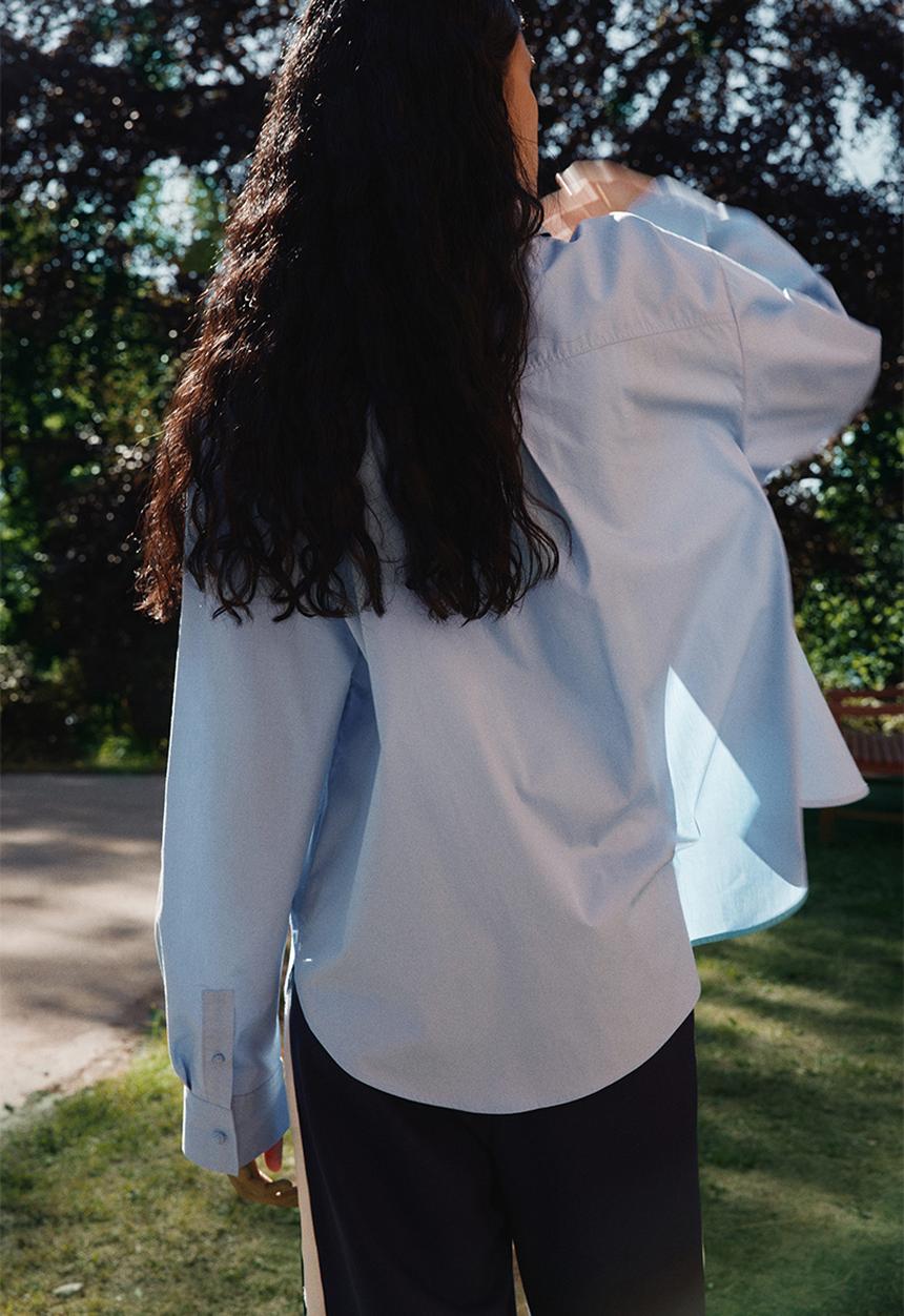 H&M - Oversized cotton shirt - blue