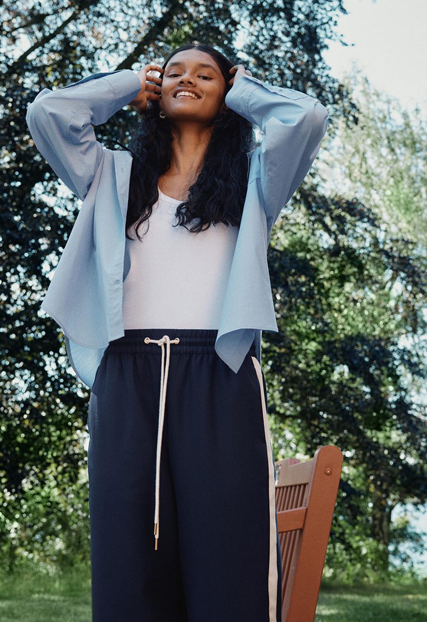 H&M - Oversized cotton shirt - blue