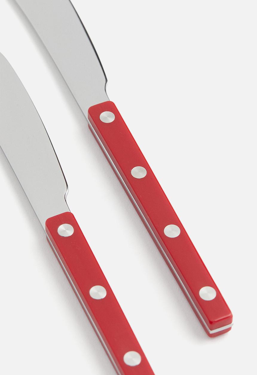 H&M - 2 Pack stainless steel butter knives - red
