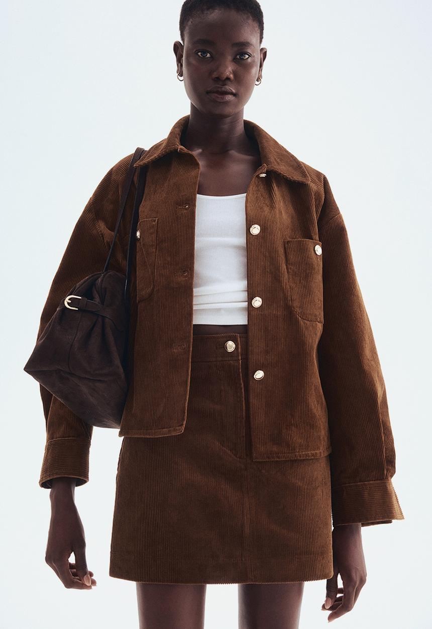 Oversized jacket - brown - 1297462002