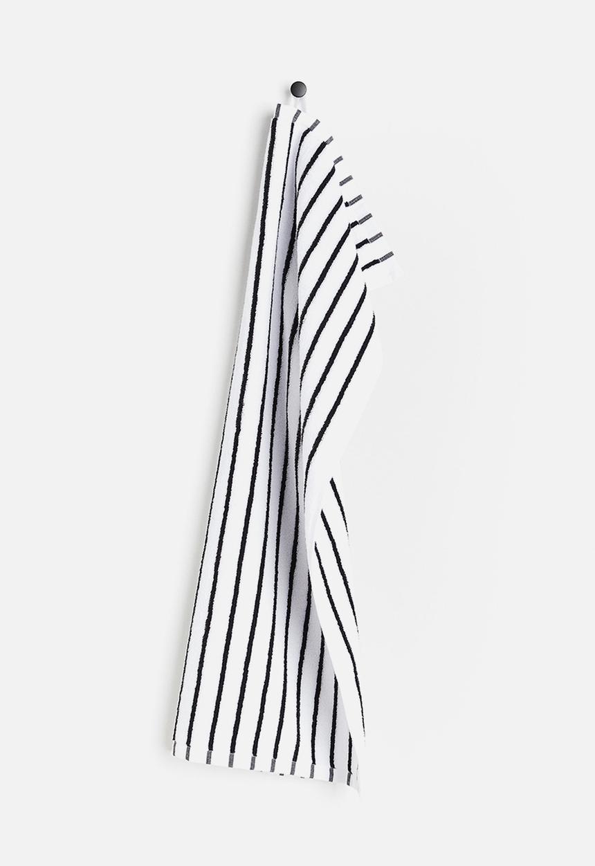 H&M - Striped hand towel - white,multi