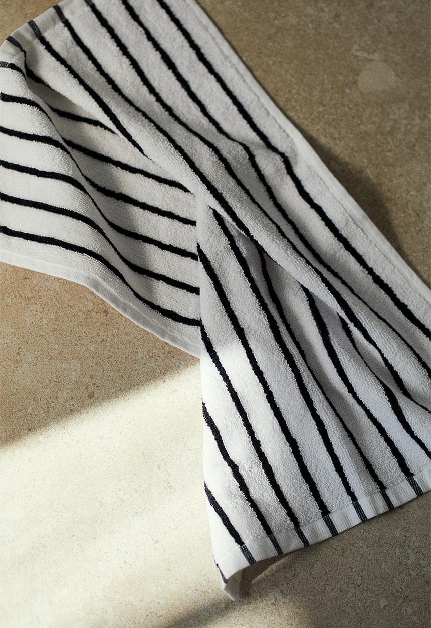 H&M - Striped hand towel - white,multi
