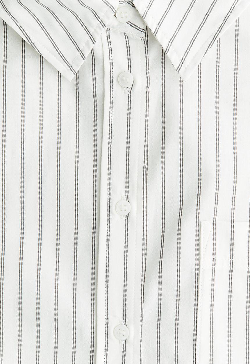 H&M - Oversized cotton shirt - multi,white