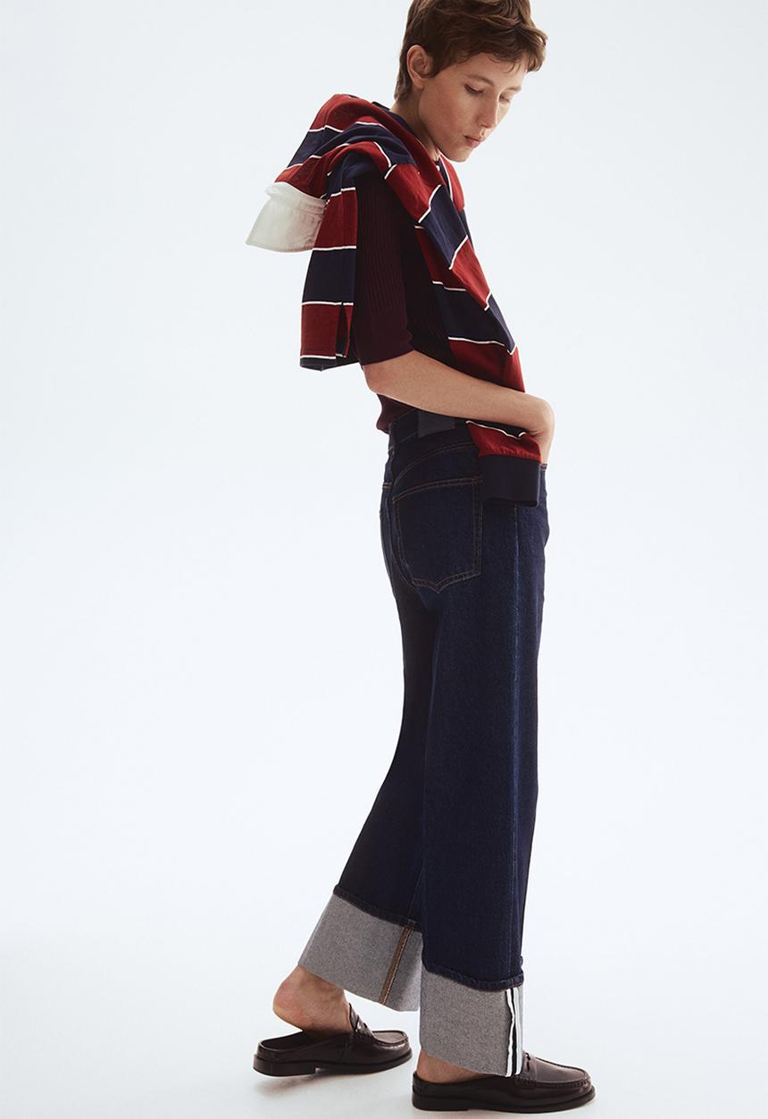 H&M - Wide high ankle jeans - blue