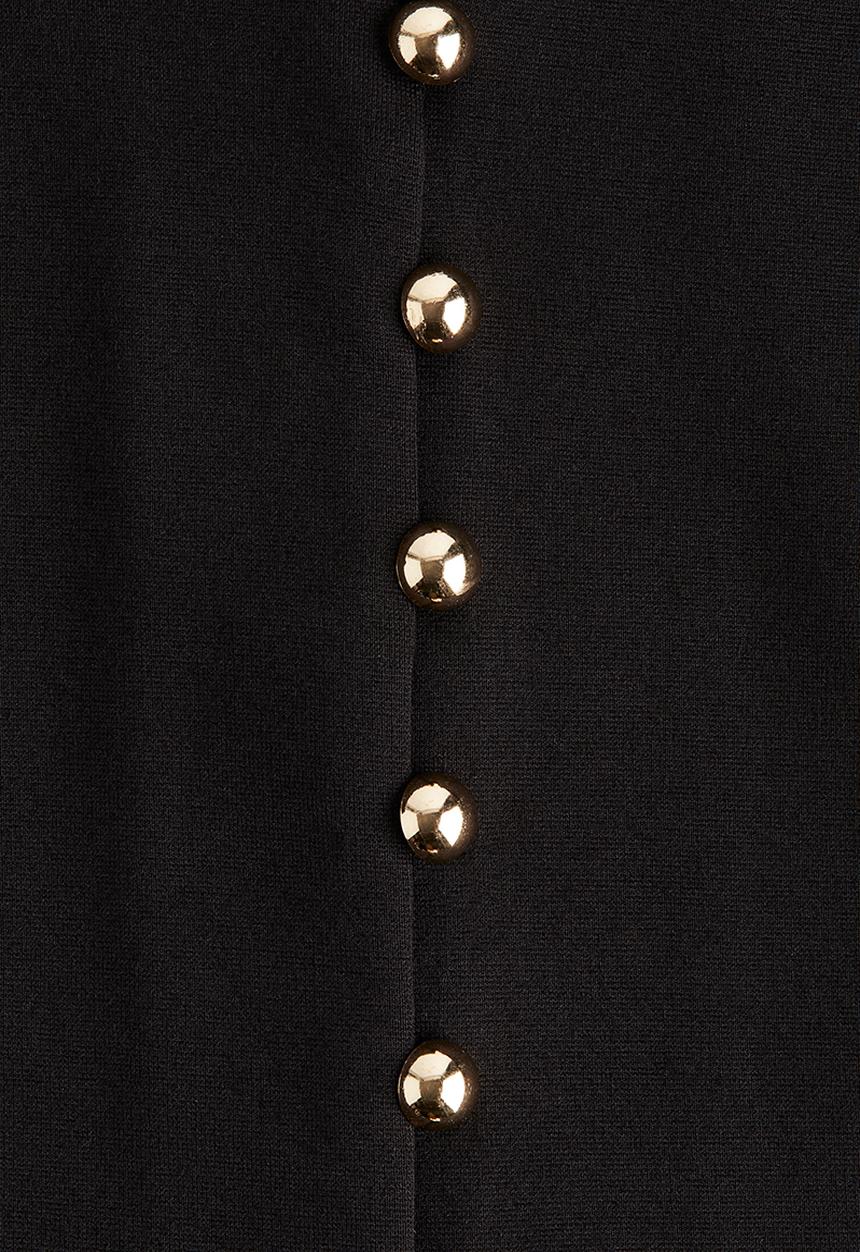 H&M - Waisted cardigan - black