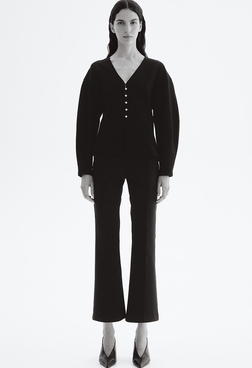 H&M - Waisted cardigan - black