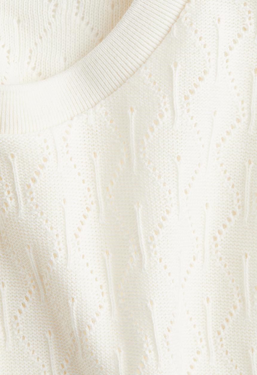 H&M - Flutter-sleeved top - white