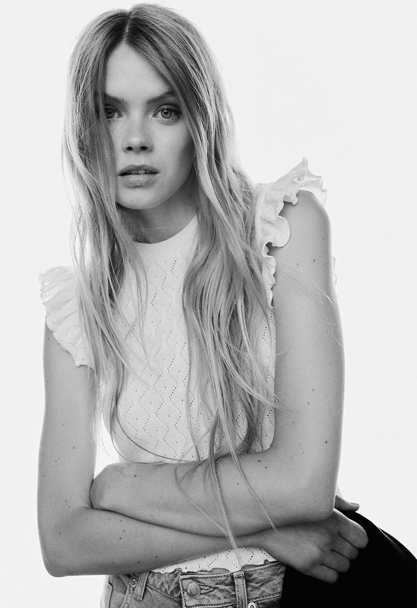 H&M - Flutter-sleeved top - white