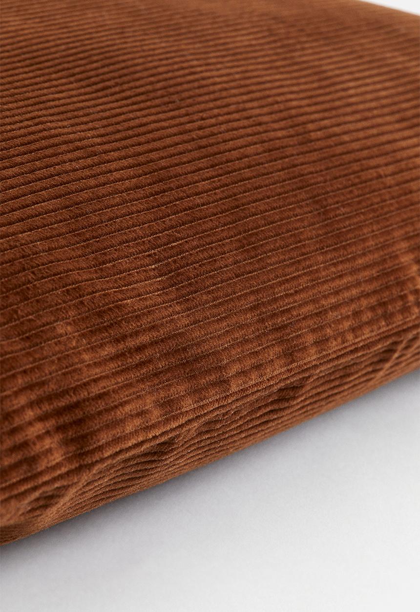 H&M - Corduroy cushion cover - brown