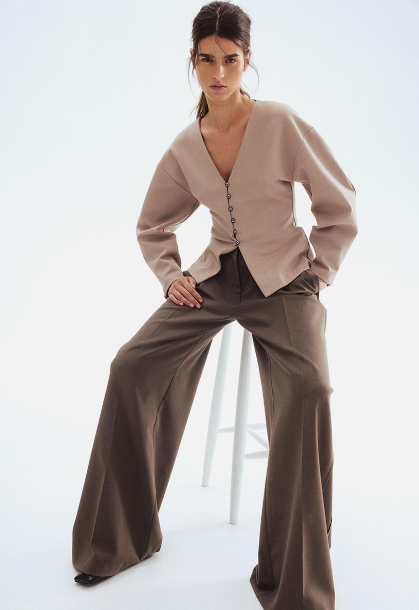 H&M - Waisted cardigan - beige
