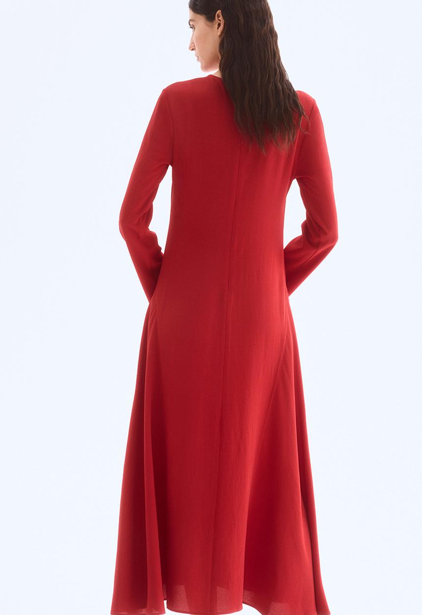 H&M - A-line dress - bright red