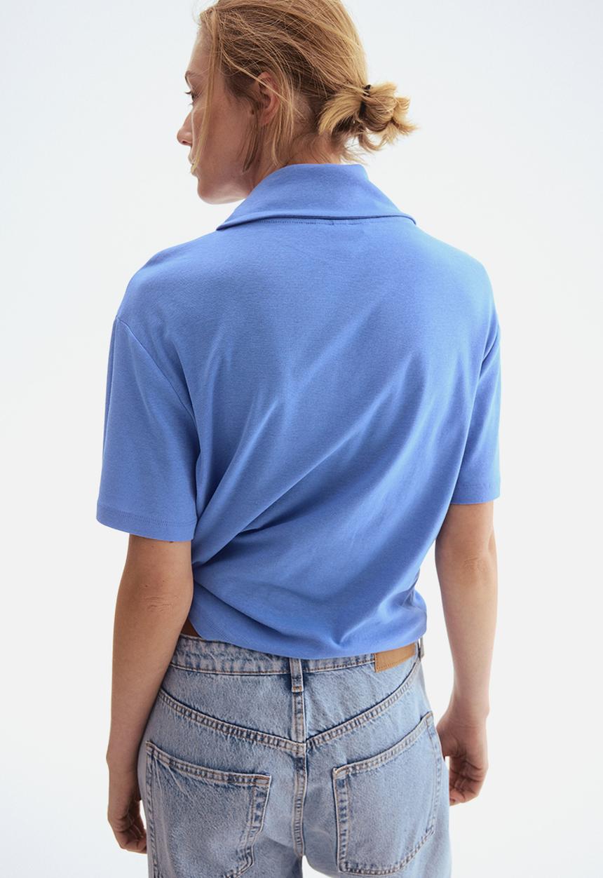 H&M - Scarf-collar top - blue
