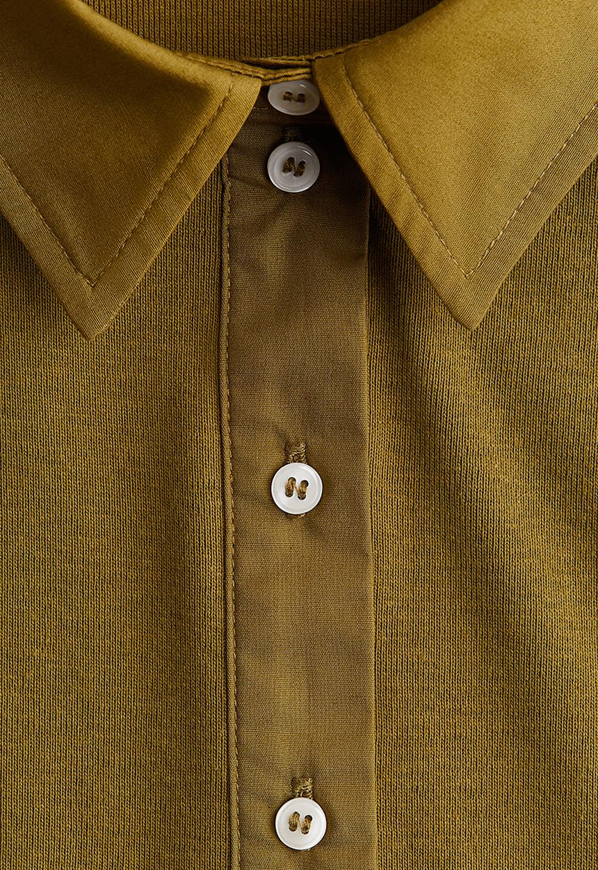 H&M - Collared top - olive green