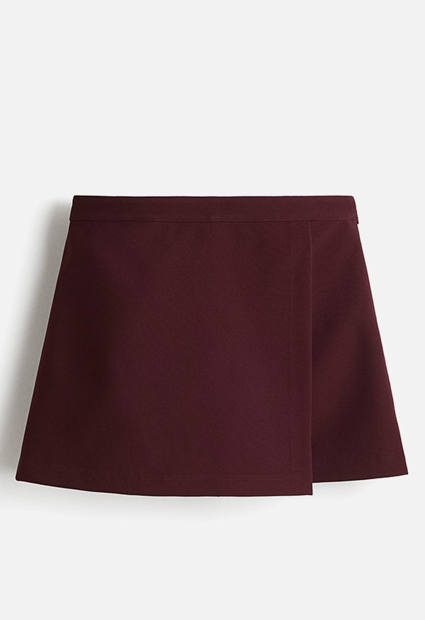 H&M - Wrap skort -  burgundy