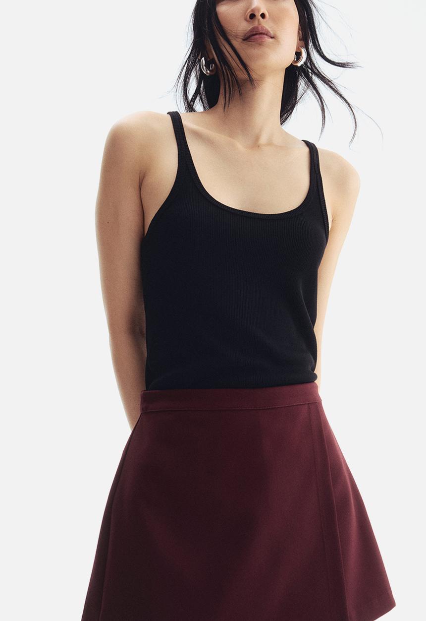H&M - Wrap skort -  burgundy