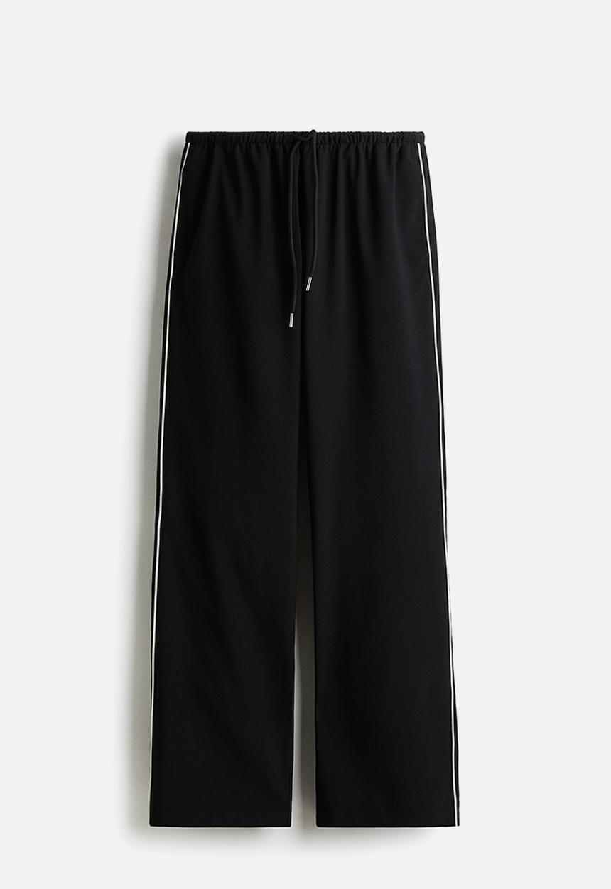 H&M - Drawstring trousers - black