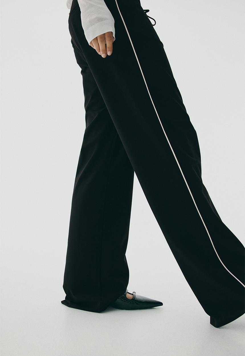 H&M - Drawstring trousers - black