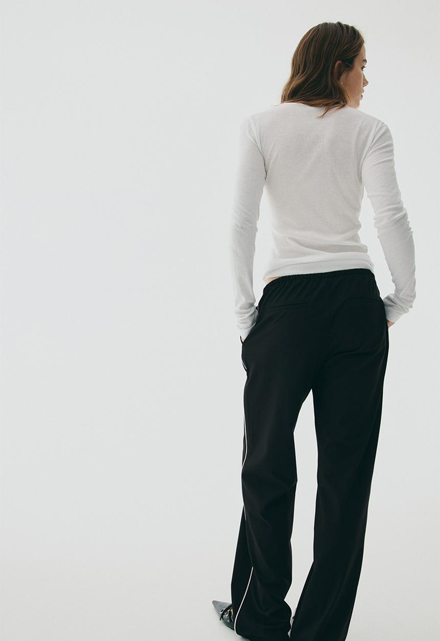 H&M - Drawstring trousers - black