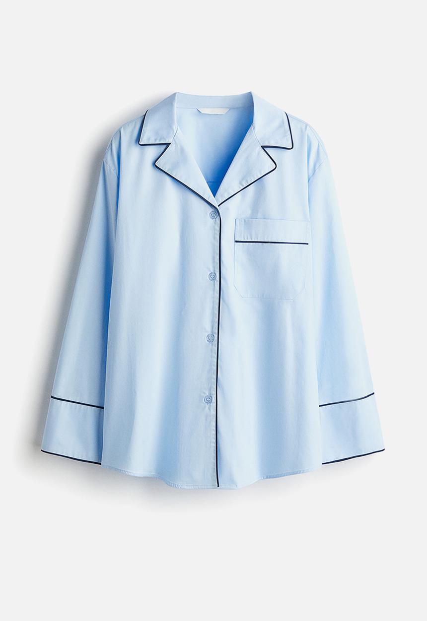 H&M - Cotton resort shirt - light blue