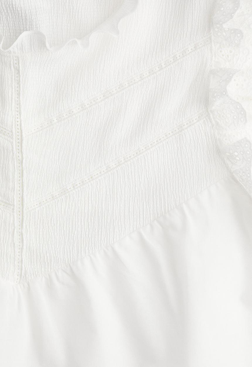 H&M - Frill-trimmed vest top - white