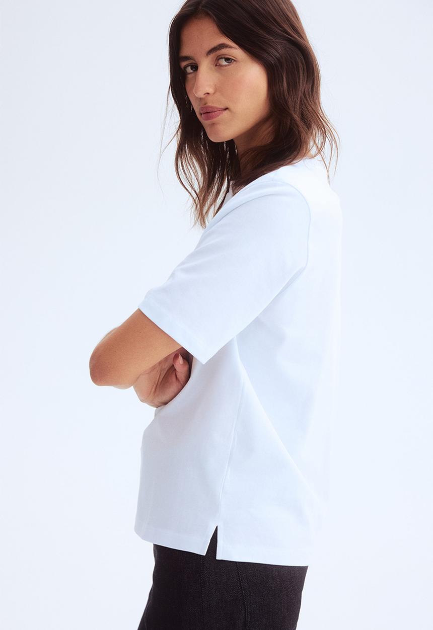 H&M - Shoulder-pad T-shirt - white