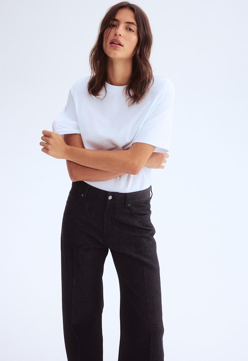 H&M - Shoulder-pad T-shirt - white