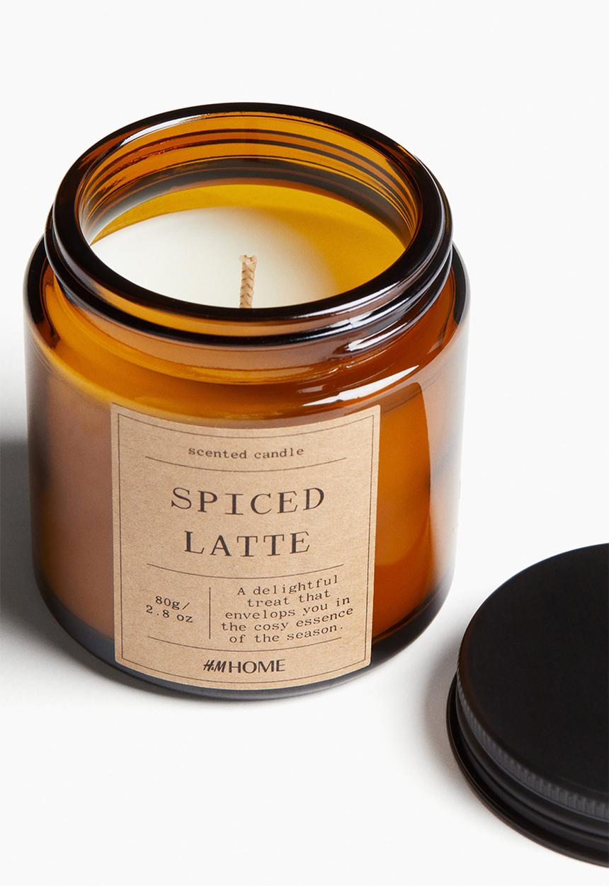 H&M - Small scented candle in glass holder - yellow