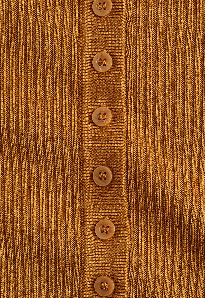 H&M - Rib-knit top - light brown