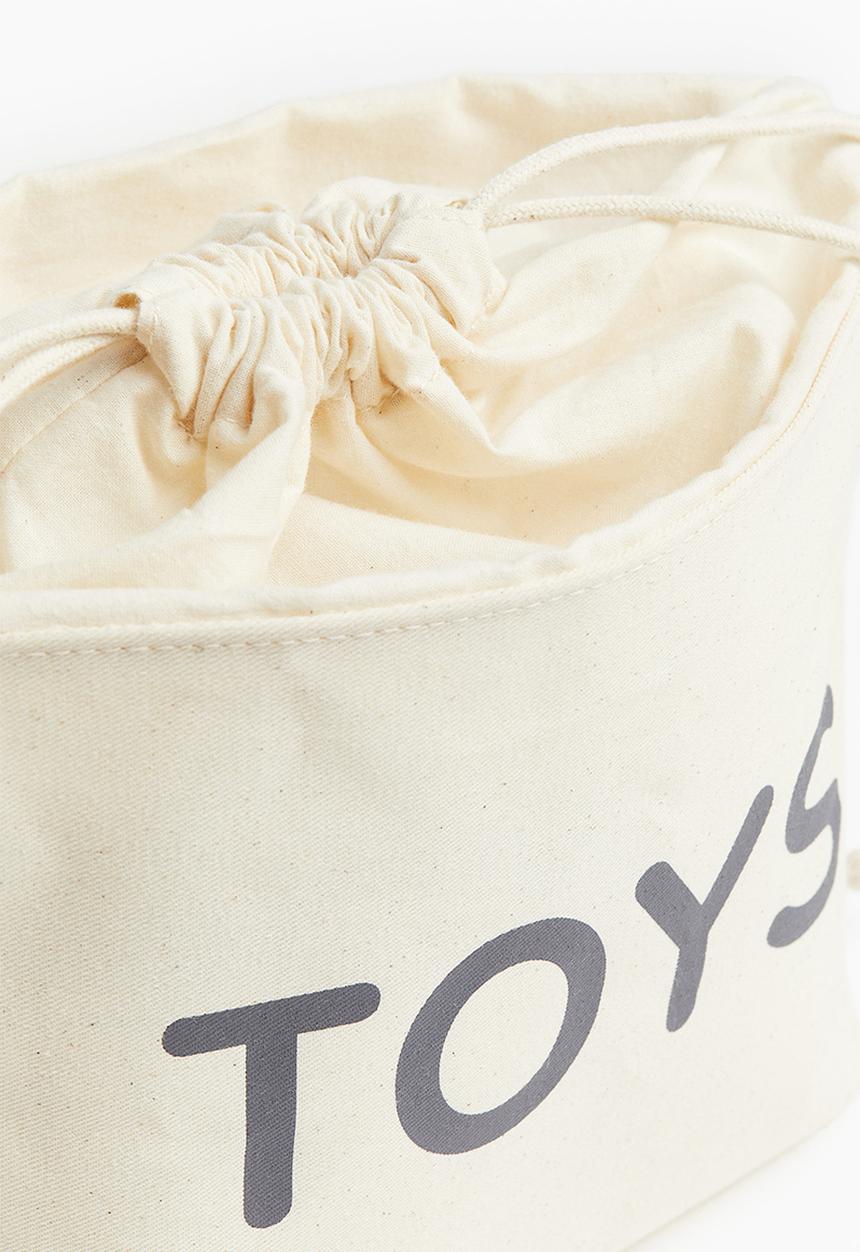 H&M - Small canvas storage basket - white