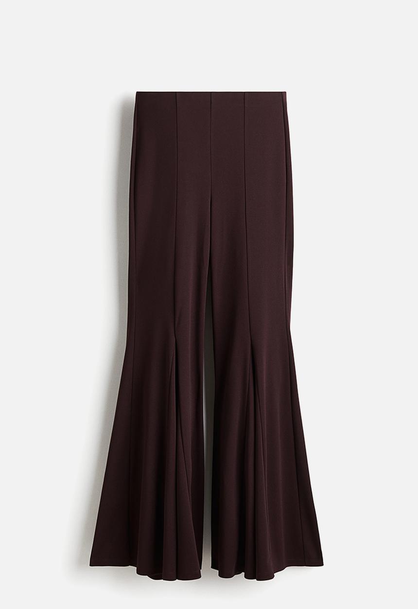H&M - Flared trousers - burgundy