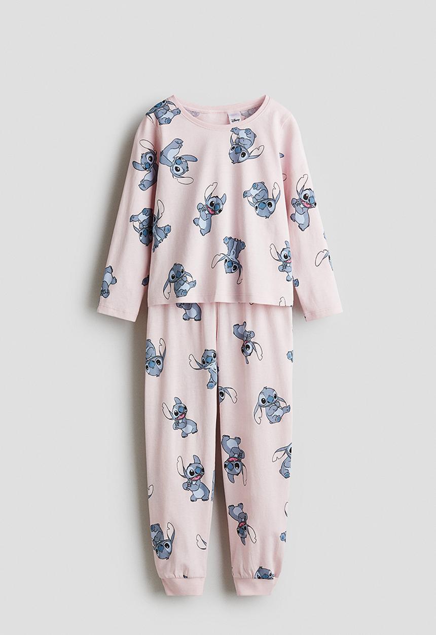 H&M - Jersey pyjamas - light pink/lilo & stitch