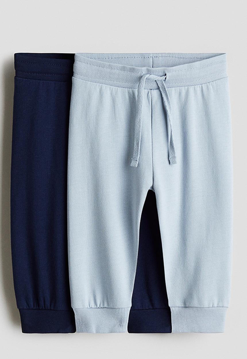 H&M - 2 Pack joggers - navy blue/light blue