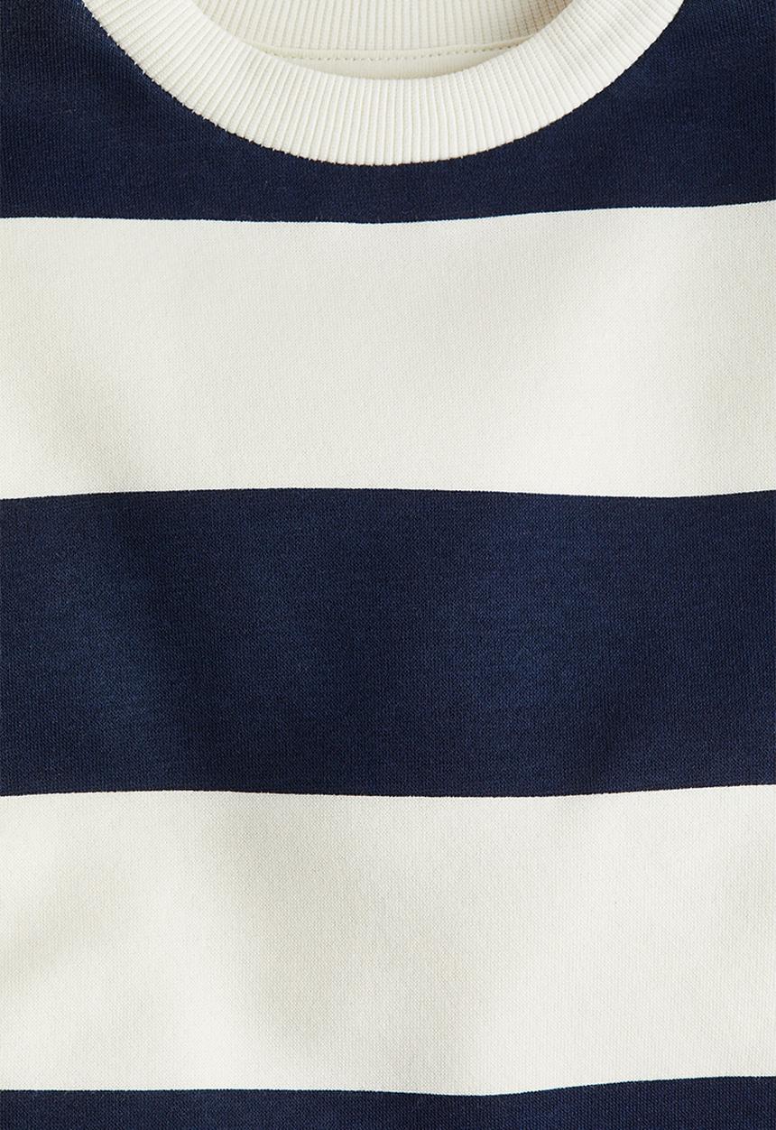 H&M - Sweatshirt - cream/navy blue striped