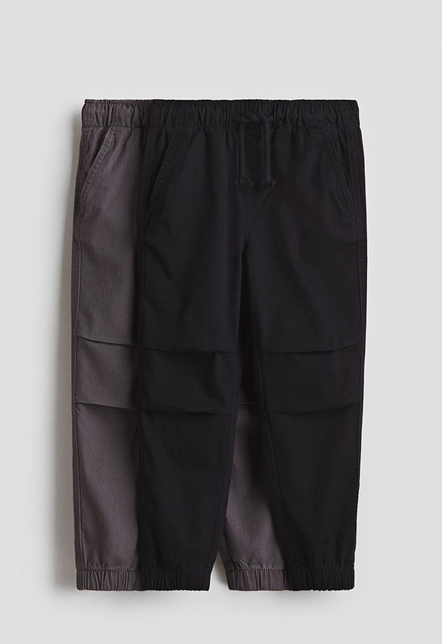H&M - 2 pack cotton joggers - black
