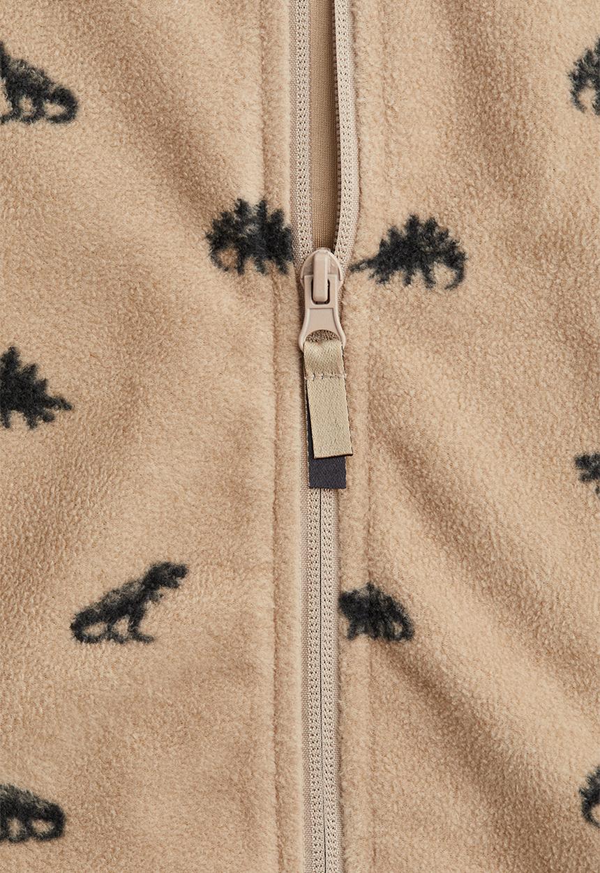 H&M - Fleece jacket - beige dinosaurs