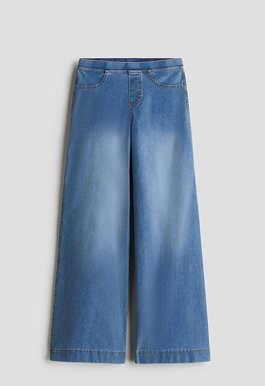 H&M - Wide denim-look trousers - denim blue